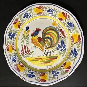 Henriot Quimper Hand Painted Plate from France